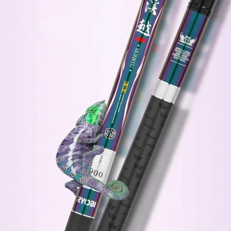 Caña De pescar telescópica De fibra De carbono, caña De pescar De carpa, superligera, dura, 9/10/11/12/13m - imagen 5