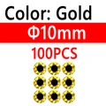 100pcs 10mm Gold