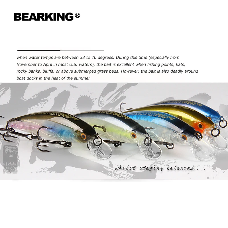 BEARKING 11cm 16g 0,2 m-1m SP Minnow señuelo de pesca láser cebo Artificial duro ojos 3D pesca Wobblers buceo Crankbait - imagen 5