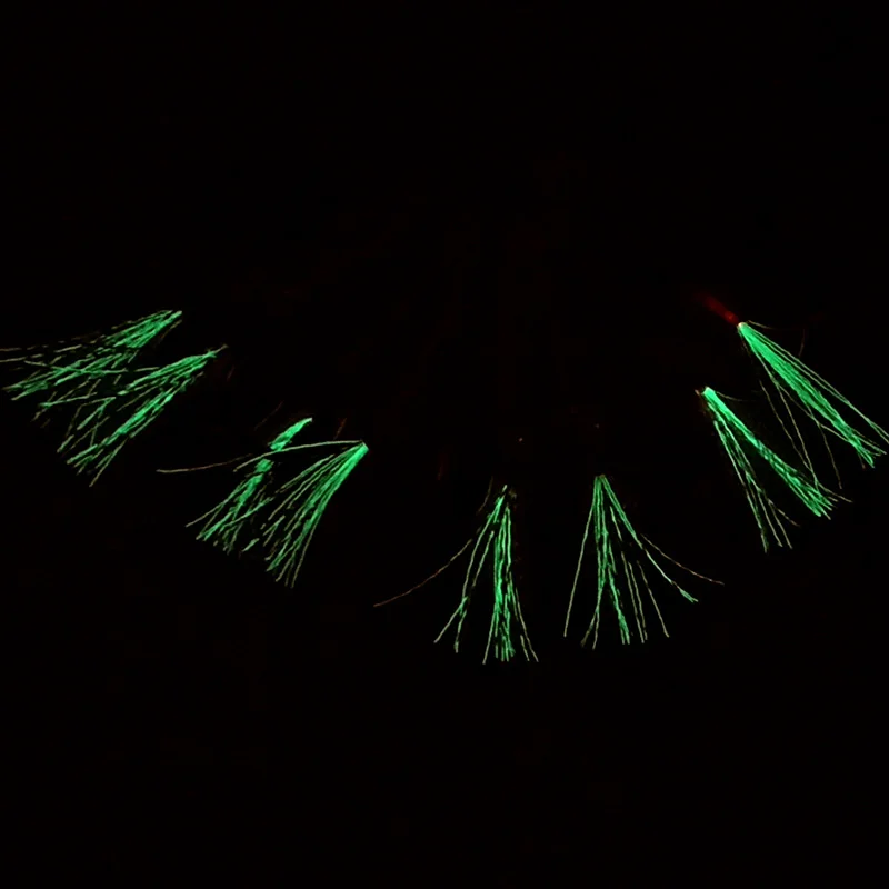 1/0, 2/0, 3/0, 4/0 de Lumious lento Plantilla de silicona falda ayudar gancho jigging anzuelo Pesca Marítima gancho - imagen 2