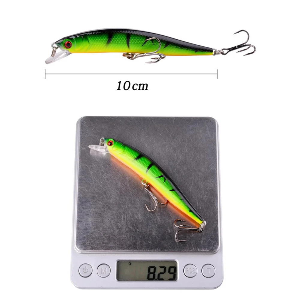 Señuelos de Pesca de pececillo flotante, de ojos 3D Crankbaits, cebo duro Artificial Isca de 10cm/8,4g, carpa Wobblers, aparejo de pesca de Lucio, 1 Uds. - imagen 3