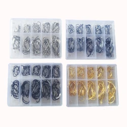 Juego de anzuelos de Pesca de Mar, accesorios para carpa, aparejos, cabeza circular plana, Ojo Blanco y Negro, 100 unidades