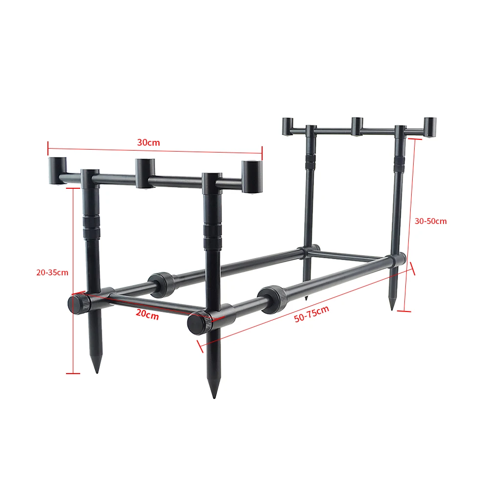 Soporte para caña de pescar de carpa Hirisi para 3 cañas de pescar soporte para caña de pescar Buzz Bar RP140 accesorios de pesca - imagen 5