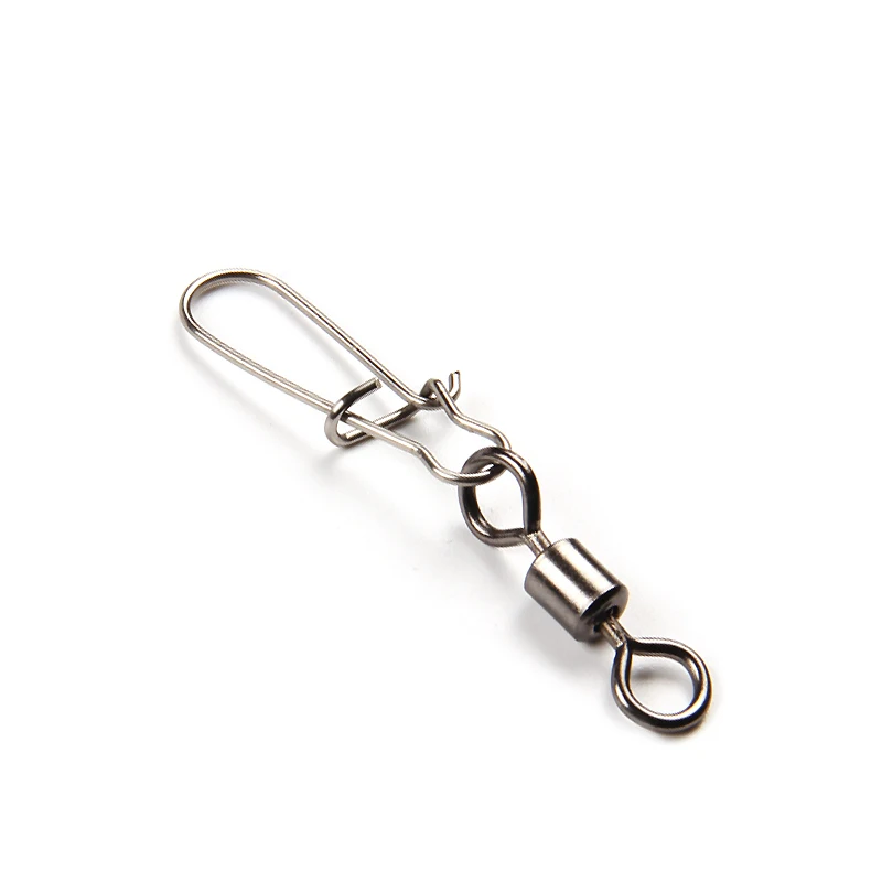 Supercontinent 50 Uds accesorios de pesca de Lucio conector Pin rodamiento giratorio de acero inoxidable señuelo de anzuelo a presión - imagen 2