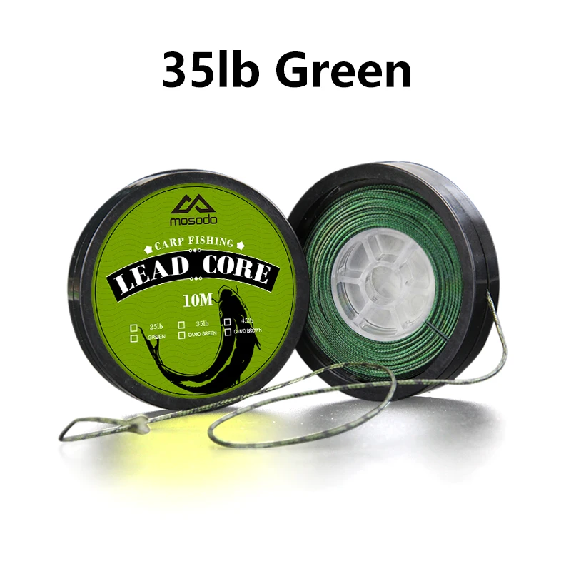Experimente la emoción de la pesca con nuestro núcleo de plomo verde de 35 libras