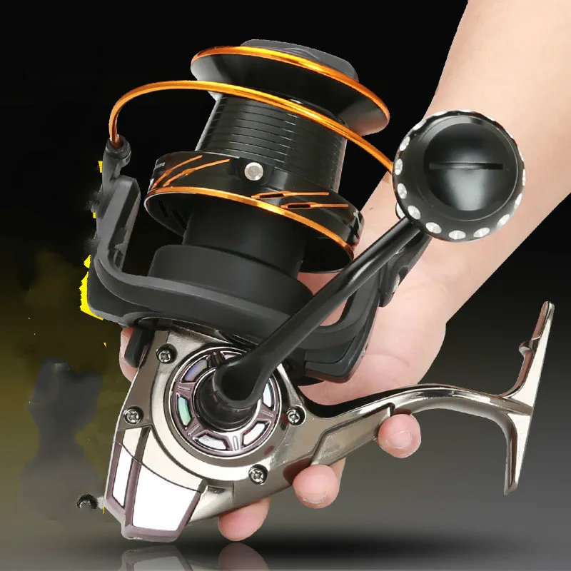Carrete de Pesca giratorio, 8000S, 9000S10000S, 12000S, 13 1BB, 4,0: 1, carpas de agua salada, Ruedas de fundición larga, rueda de arrastre - imagen 3