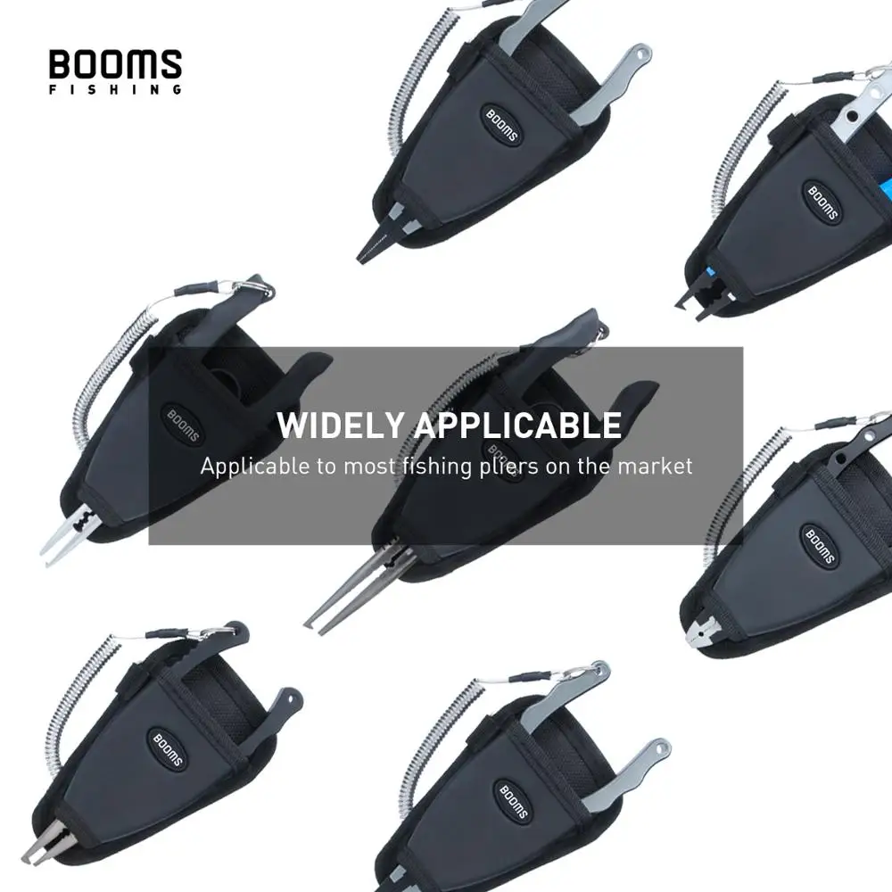 Booms Fishing P01 alicates de pesca, funda adecuada, alicates de pesca variados, viene con cordón en espiral, accesorios de herramientas de pesca al aire libre - imagen 2