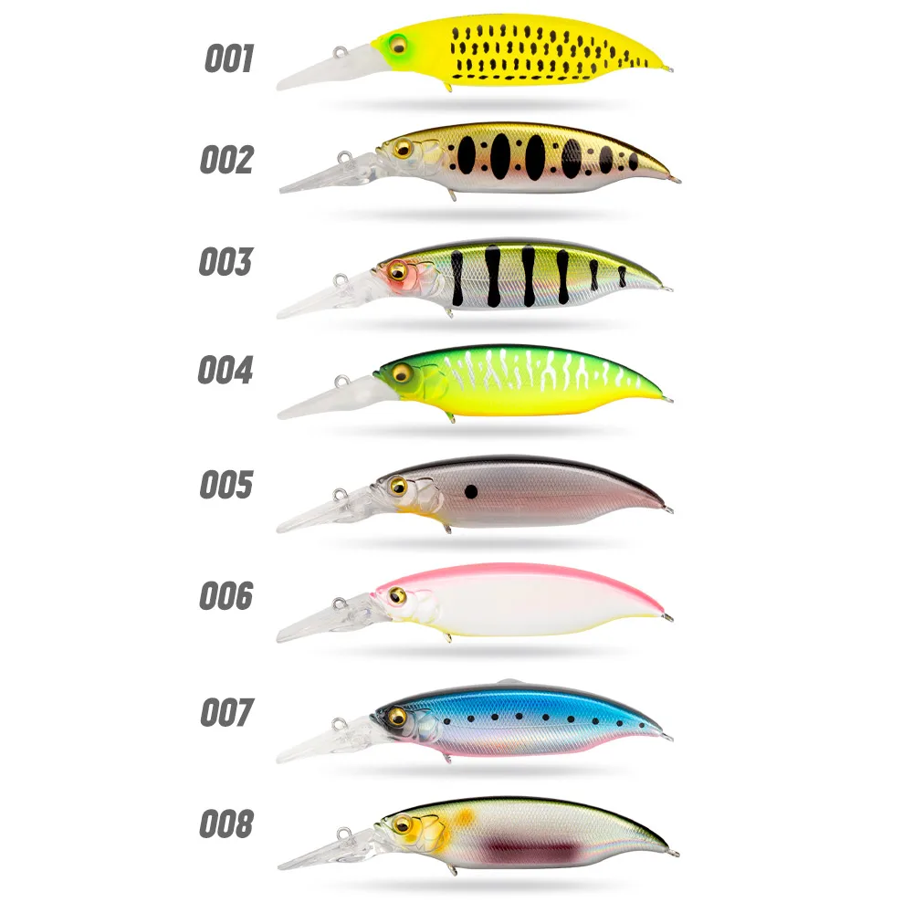 Señuelo de pesca D1 de labio largo, 80mm/11,5g, Wobblers rodante flotante, cebo duro magnético estable para pesca de lubina, aparejos de señuelo - imagen 5