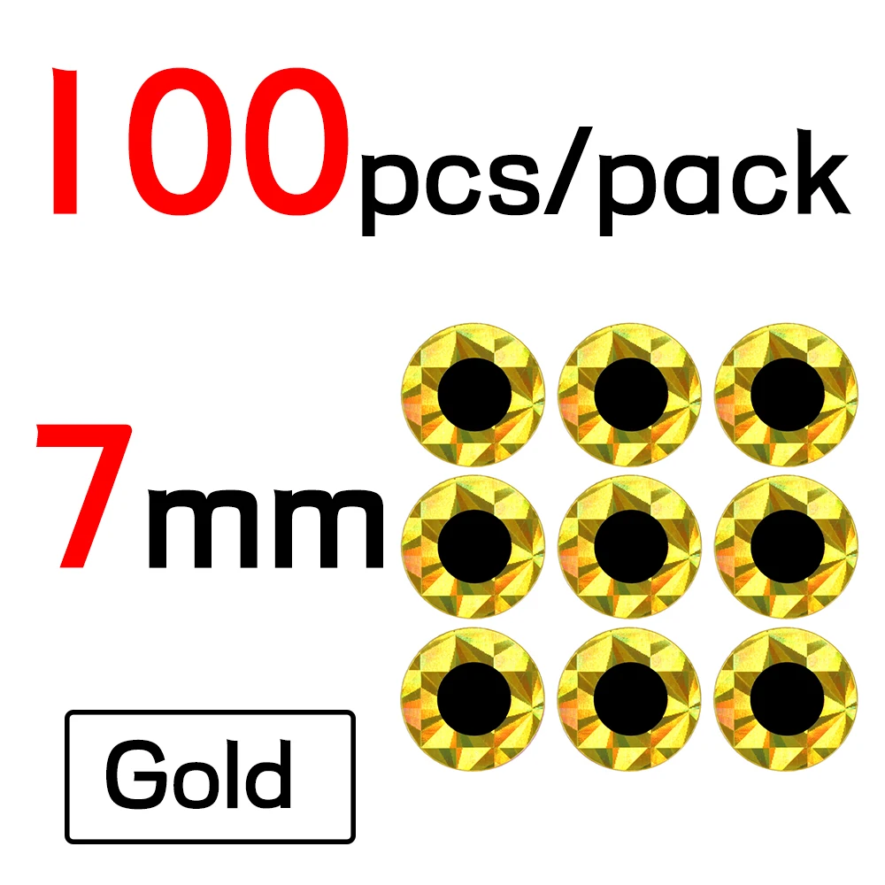 7mm Gold 100pcs