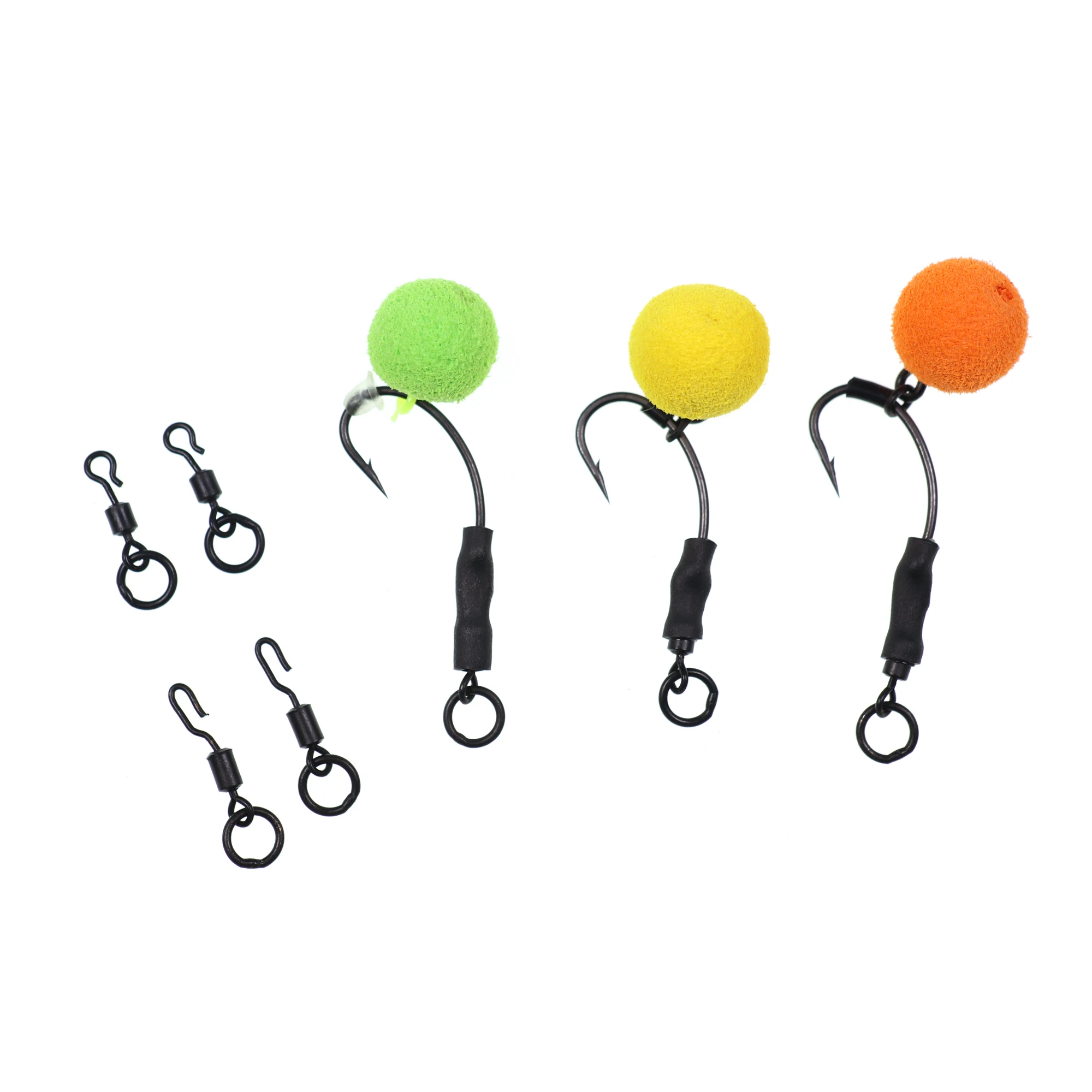 Wifreo 20 piezas tamaño 7/Reino Unido 11 pesca de carpa QC anillo giratorio Ronnie Rig aparejos de resorte hacer Terminal aparejos gancho accesorio - imagen 4