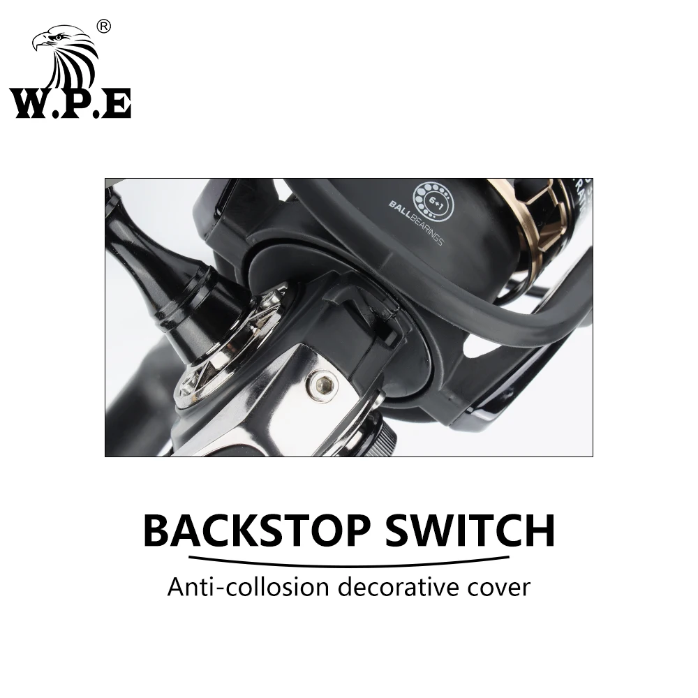 W.P.E-carrete de pesca TSD 5,1: 1, accesorio giratorio 2000/2500/3000/3500 6 + 1BBs 5KG, potencia de arrastre máxima, aparejos de pesca de carpa con un MANDULA gratis - imagen 4