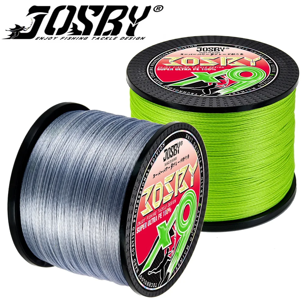 JOSBY-línea trenzada de pesca, multifilamento japonés de 300M, 500M, 1000M, 9 hebras de PE, accesorios de alambre para carpa de agua salada - imagen 4