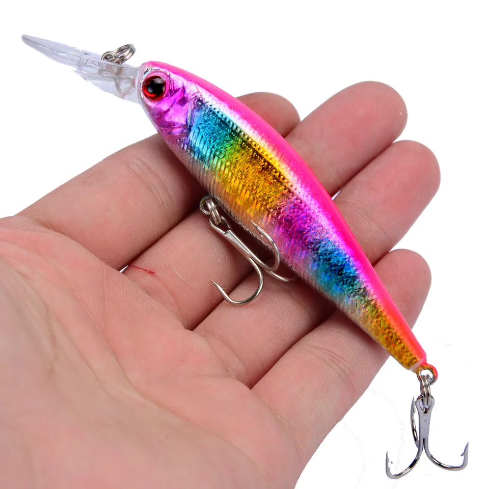 Een Stuk Whopper Plopper Aas Onderwater Mino 10Cm/9G Bionische Aas Harde Aas Karper Aas, manivela oscilante aas Vissen Accesorios - imagen 5