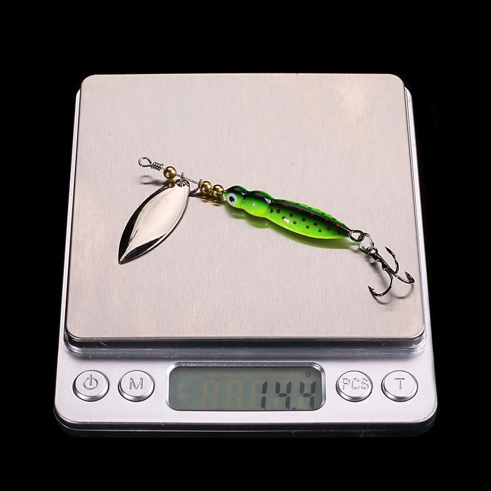WALK FISH-señuelo de Pesca giratorio Artificial, 70mm/14,4g, cuchara de Metal, cebo de lentejuelas, insectos artificiales, señuelo de Pesca que se hunde - imagen 3