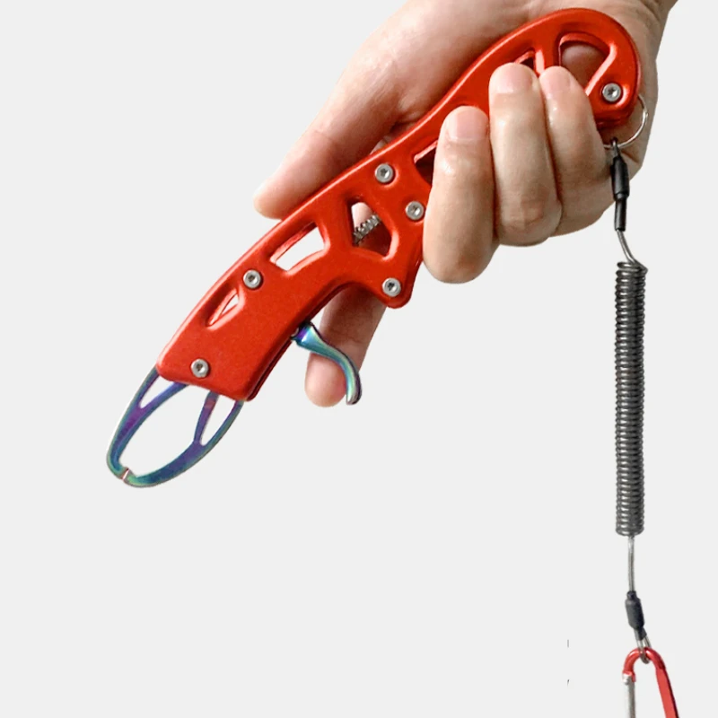 Agarres de pescado de acero inoxidable, tijeras de Control de labios de pescado, alicates portátiles multifuncionales, juego de agarre de pesca antideslizante, aparejos de pesca - imagen 4
