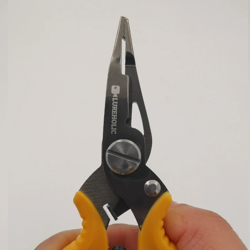 LUREHOLIC-Alicates de pesca de 12,5 cm, tijera para sedal de pesca, cortador de señuelo, removedor de anzuelos, alicates de acero inoxidable, tijeras de pesca - imagen 2