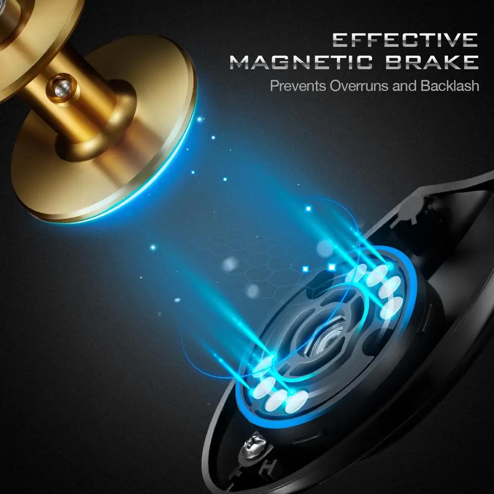 PISCIFUN-Carrete de pesca Alijoz 300 Baitcasting, accesorio de bajo perfil, rodamientos 8 + 1, marco de aluminio, con arrastre máximo de 15 kg, para agua dulce y salada - imagen 4