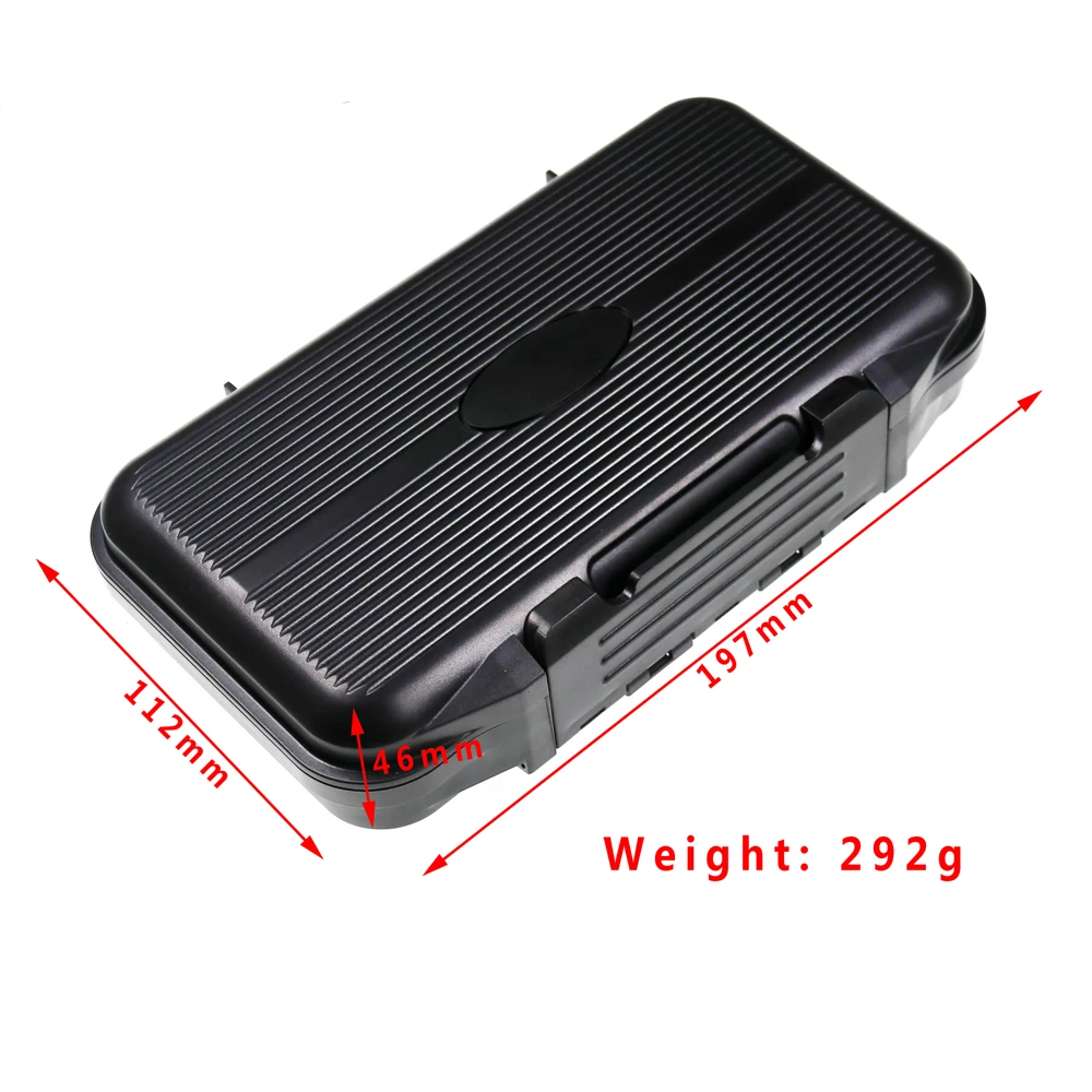 Bimoo-caja de pesca con mosca impermeable, aparejos de pesca con mosca, cuchara pequeña, anzuelo de señuelo, caja de almacenamiento de plantilla de hielo, 7,76 ''x 4,40'' x 1,81 '', tamaño M - imagen 2