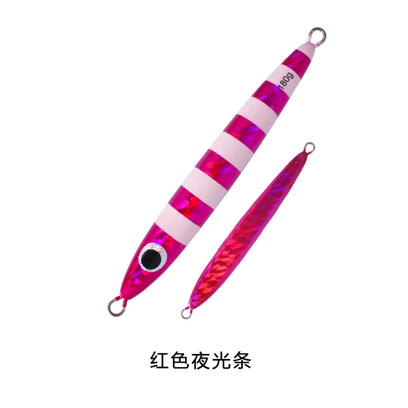 Señuelo metal jigging MADMOUSE luminoso – Brillo cebra 130g-180g - imagen 5