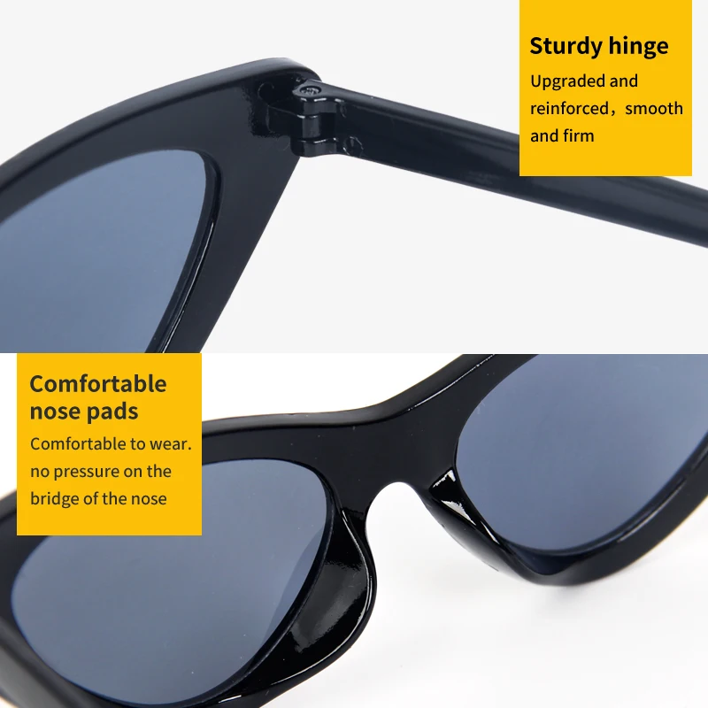 Gafas De Sol UV400 para mujer, lentes De pesca polarizadas, negras, Sexy, Ojo De gato pequeño - imagen 5