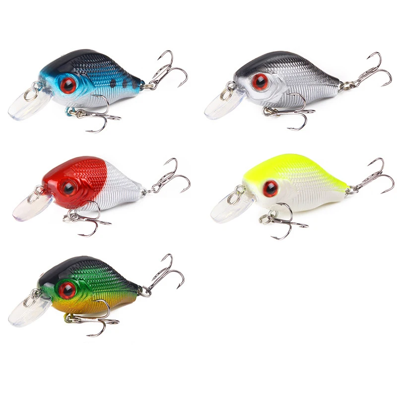 Mini cebo de manivela 55mm 7,9g señuelo de pesca Jigbait Crankbait flotante Artificial duro Topwater Wobbler señuelos perca aparejos de pesca - imagen 4