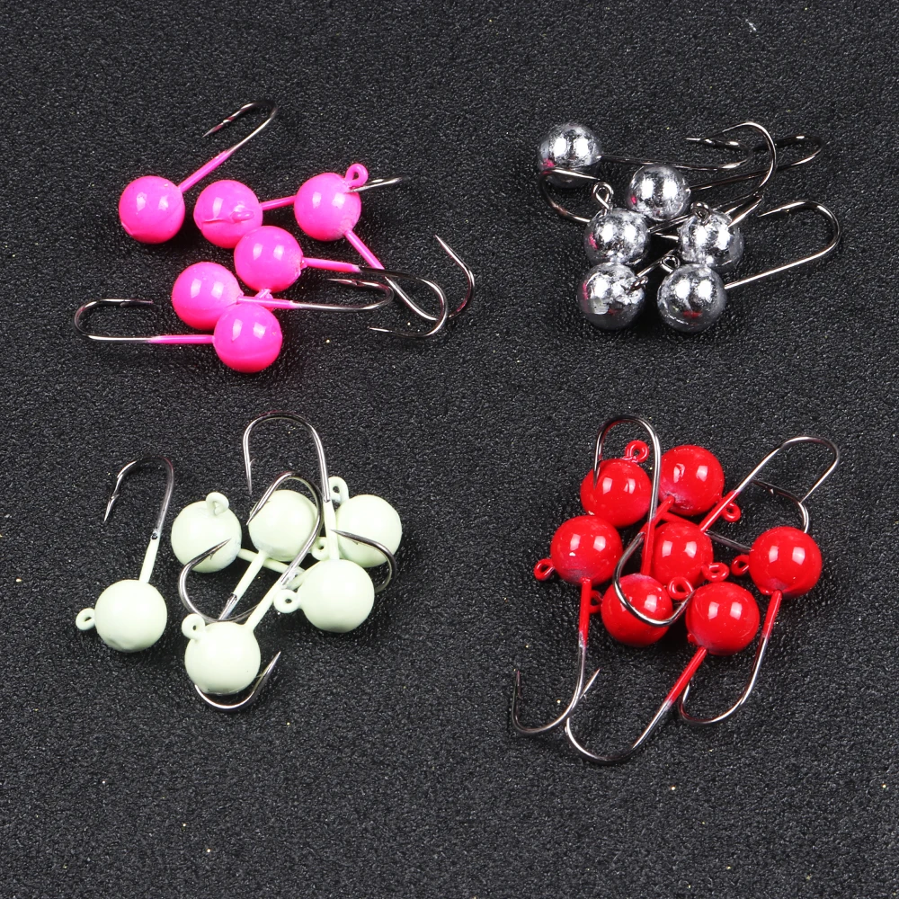 JOHNCOO-anzuelo de pesca de 10 piezas, anzuelo de bola de cebo de 1g-7g para señuelo suave, cebo blando, anzuelos de pesca para lubina - imagen 5