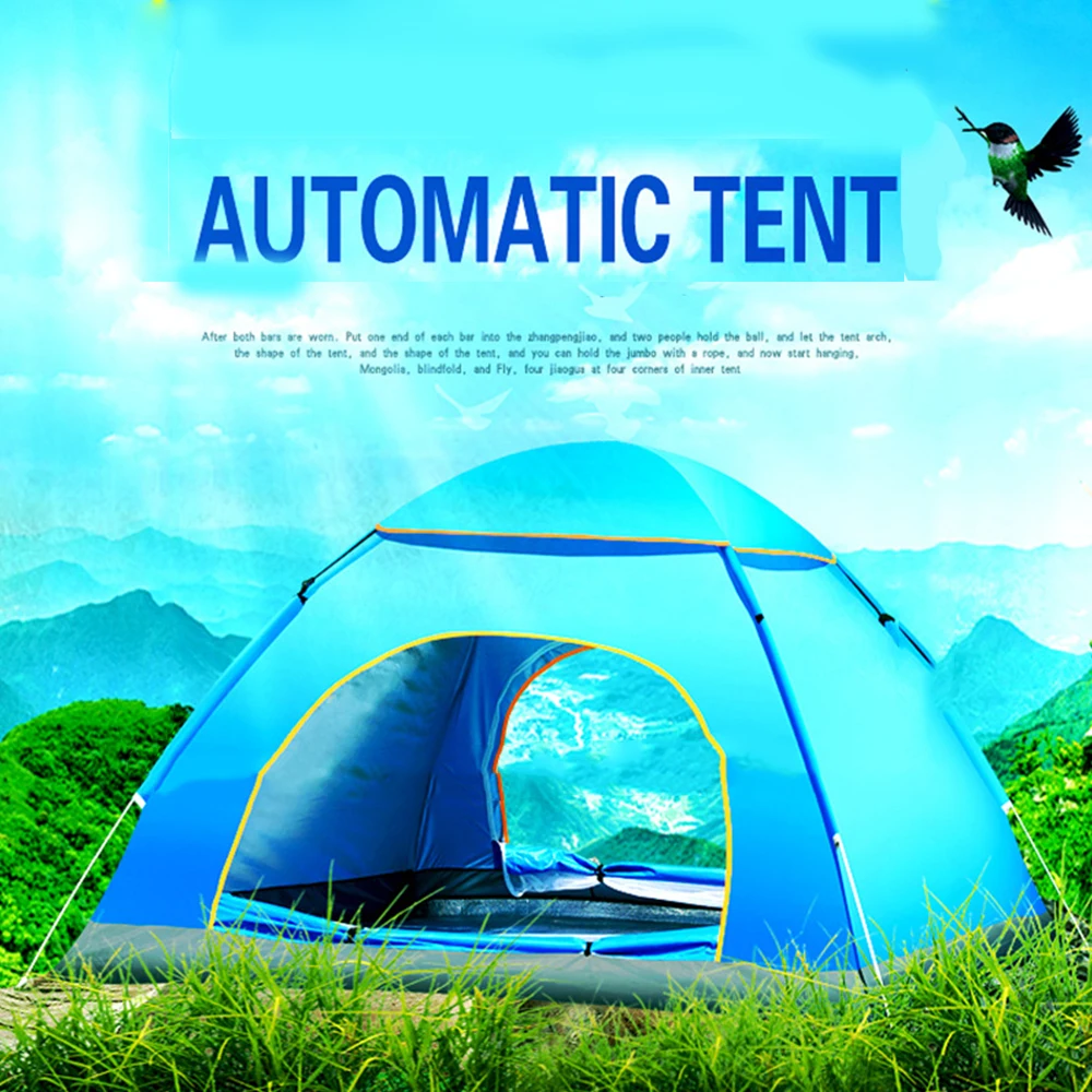 Carpas automáticas portátiles para 1 ~ 4 personas, refugio solar ultraligero e impermeable para acampar en la playa, viajes y senderismo, x351 G - imagen 3