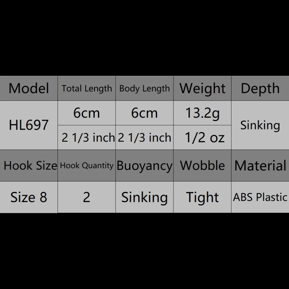 WLure-señuelo de pesca de 13g, 6cm, Pintura Realista, de fundición larga, Jigging, recuperación rápida, gafas ajustadas, hundimiento Lipless, HL697 - imagen 5