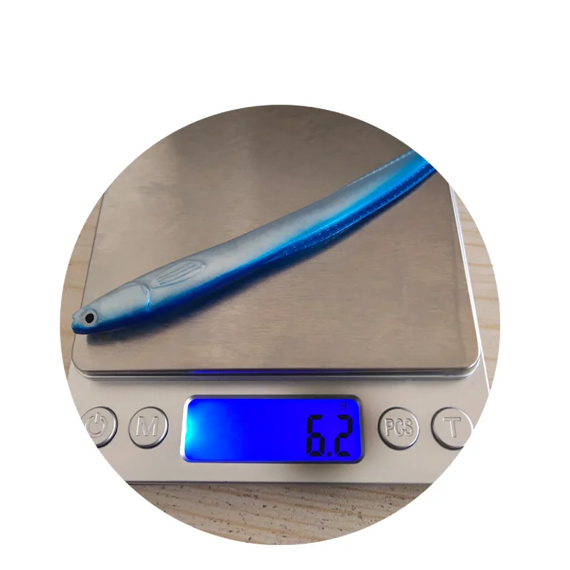 Señuelos de anguila de mar de ojos, cebos artificiales suaves de silicona, luminosos, aparejos de Pesca de carpa, 2-5 unids/lote, 13,5/6,2g - imagen 3