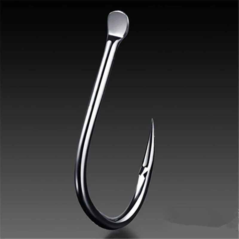 10 unids/lote Sode anzuelos de pesca negro con púas de acero rico en carbono afilado cebo aparejos fuerte gamakatsu - imagen 4