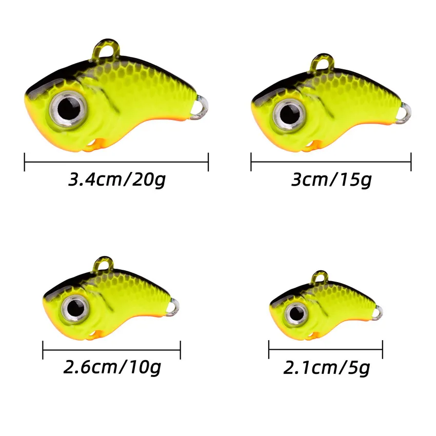 Señuelos giratorios de Metal para pesca, cebos duros con vibración VIB, cuchara giratoria, 5g, 10g, 14g, 19g, para trucha, aparejos de invierno, 6 uds. - imagen 3