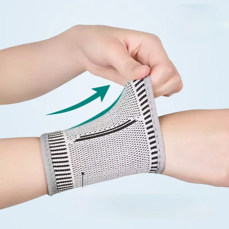 Funda de tendón con esguince de muñeca de tela de grafeno para mantener el calor, protección para el dolor de muñeca, brazalete, soporte de muñeca - imagen 2