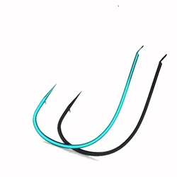Anzuelos de pez de color negro, tiras de cabeza plana con púas, Pesca de carpa, Tilapia Mossambica, 4 #-17 #, lote de 500 unidades