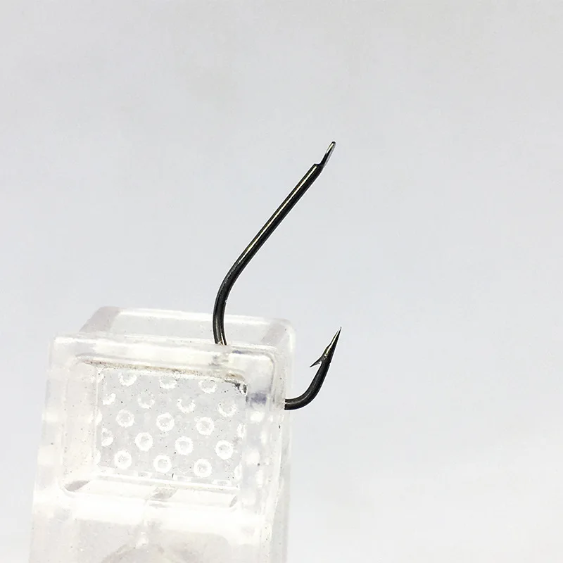 Anzuelos al por mayor a granel, 10000 unids/lote, anzuelo de pescado con púas de cabeza plana, aparejos de Pesca de carpa cruciana de acero rico en carbono - imagen 2