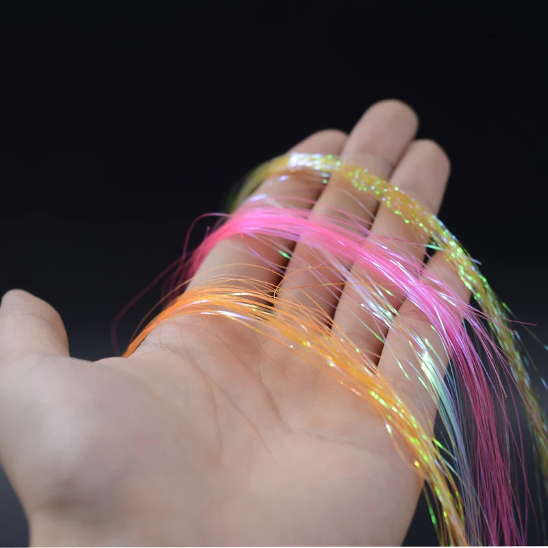 Simulador de serpentinas de oropel brillante, materiales de pesca con mosca, atado de moscas, Perla de mylar plana, ninfas, flashback, 7 colores, nuevo - imagen 2