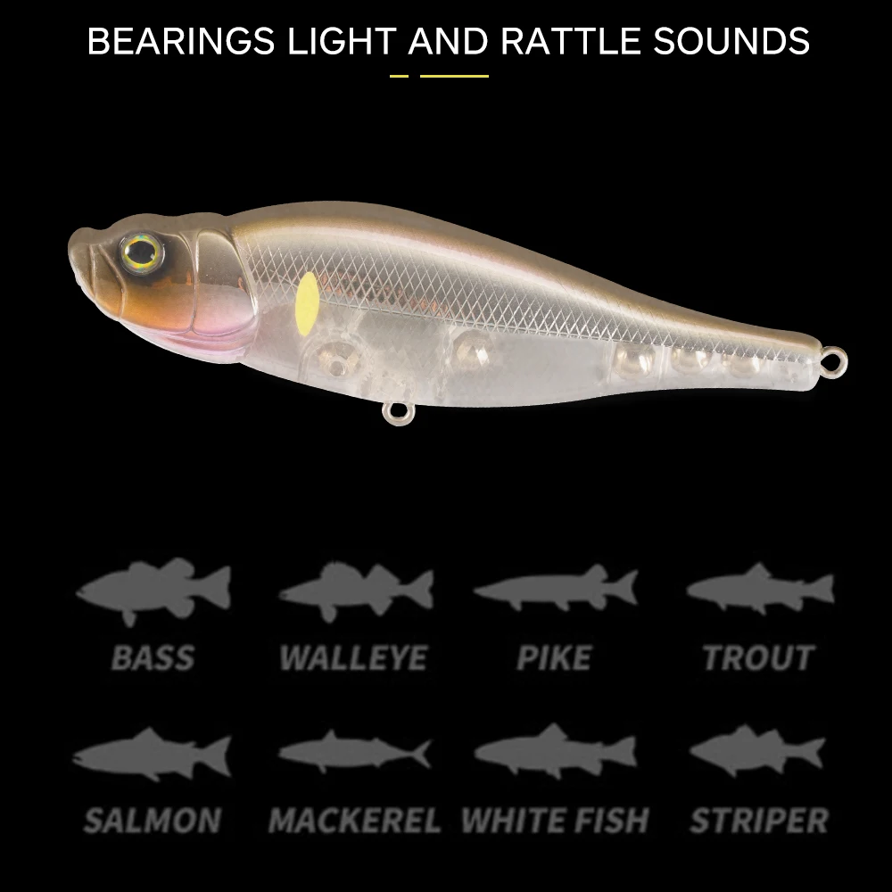 Alambre de Pesca D1, 95F, 14G, Poppers, cebos duros, Pesca de lubina, superficie de superficie Topwater, sonidos de sonajero, aparejos de Pesca 2021