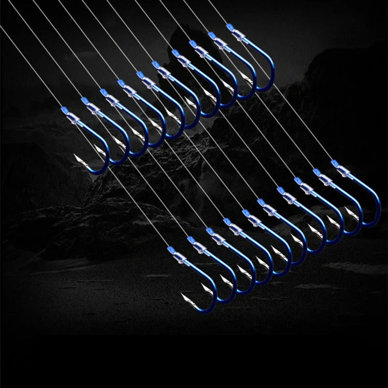 10 par/lote anzuelos de pesca de acero línea atada 2/4/6/8/10 #    Anzuelo de pesca de carpa de alto carbono, pesca marítima japonesa Anzol A309