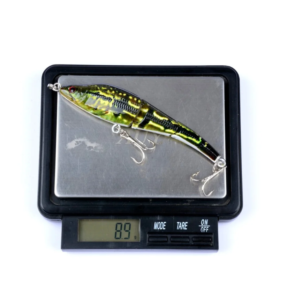 Señuelo de pesca flotante de varias secciones, cebo Artificial de plástico, Crankbait para curricán, señuelos duros, 10cm, 8,9g, 1 unidad - imagen 3