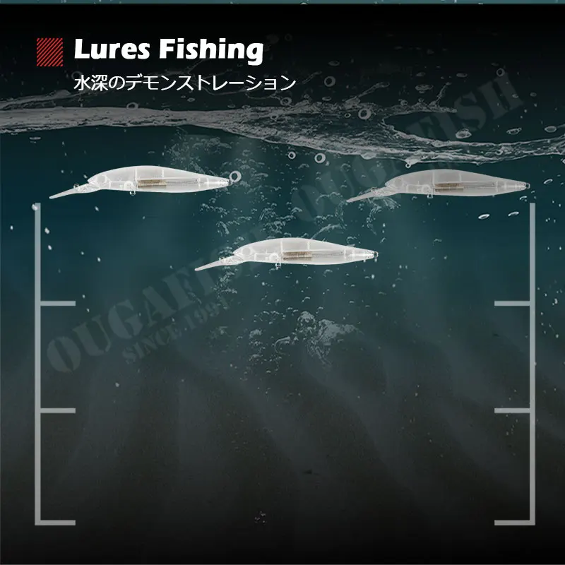 Accesorios de pesca señuelo Mino 9,5-12,5g 110-125mm Flaoting Blank sin pintar señuelos Isca Artificial Peche Blackfish Leurre Tackle - imagen 4