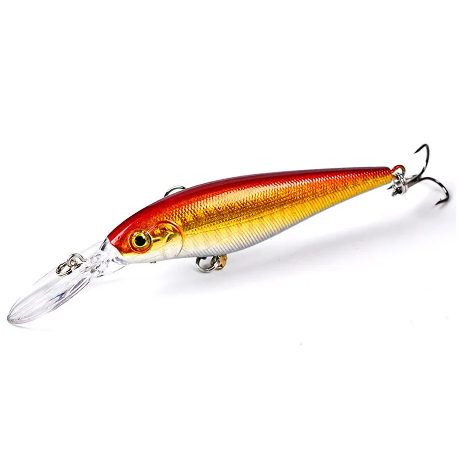 Señuelo de pesca Jerkbait Minnow Crankbaits, accesorios/aparejos/engranaje Wobbler para curricán/pez/Lucio, cebo Artificial, carpa dura, 1 ud. - imagen 3