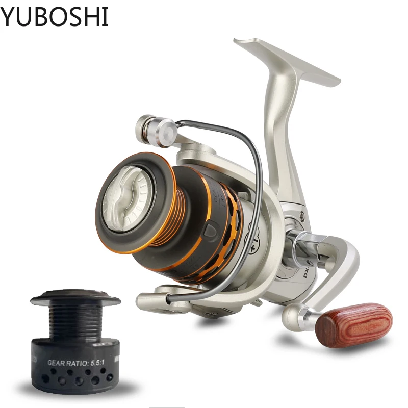 YUBOSHI-carrete de pesca giratorio con carrete de repuesto, serie 1000-7000, arrastre de 6-10KG, 5,2: 1, carretes de pesca de carpa - imagen 3