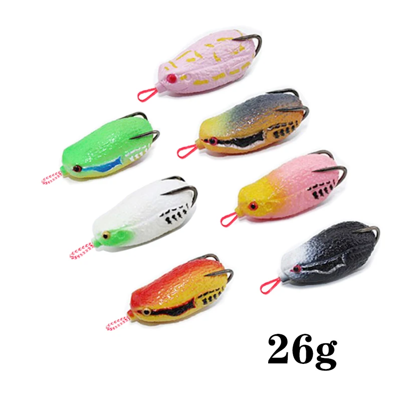 UCATCHOK-señuelo de rana grande, anzuelos triples grandes de alto carbono para juego de trueno de peces negros de agua dulce, 7,1 cm, 26g, 10 Uds.