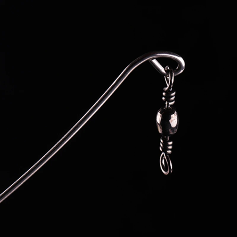 Boom antialimentador de acero inoxidable con hebilla giratoria, herramienta de pesca marina, 15 Cm, 20 Cm, 30 Cm, 40 Cm, 10 unidades - imagen 5