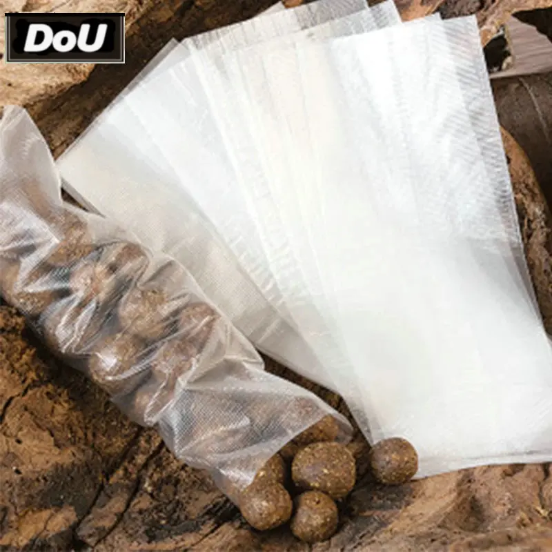 50 unids/lote bolsas de PVA para la pesca de la carpa disolución rápida ambiental soluble en agua-Bolsa de compra 2 lotes que plegable embudo gratis - imagen 3