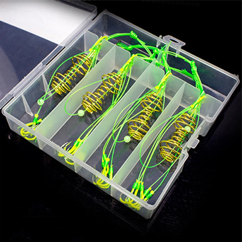 4 unids/caja explosivos ganchos de pesca con alto contenido de carbono Bionic gancho de cadena de agua salada barco accesorios noche de pesca luminosa gancho abordar - imagen 4