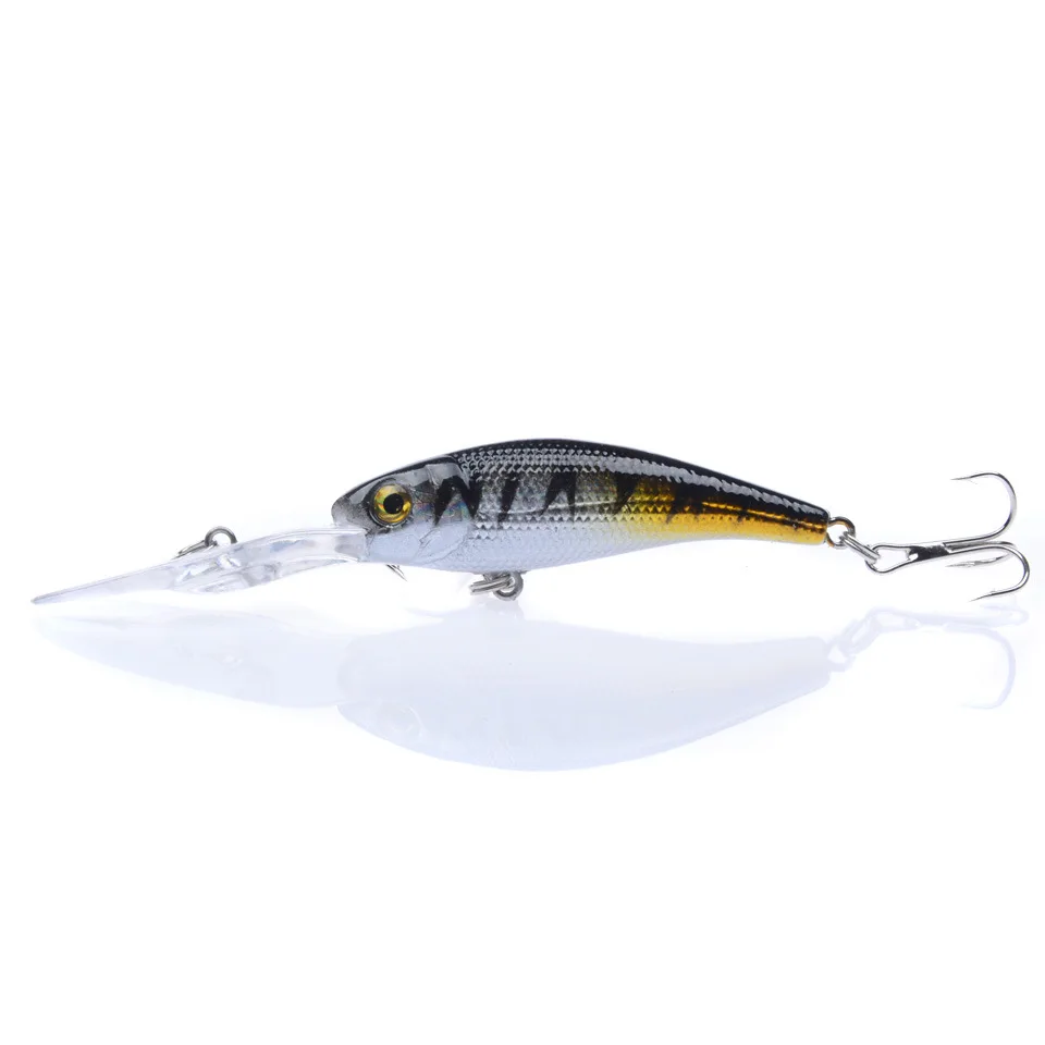 Señuelo de Pesca de pececillo que se hunde lentamente, cebo Artificial, Wobblers duros, Crankbait de plástico, 10cm/8g, aparejos de Pesca con gancho 6 #, 1pc - imagen 5