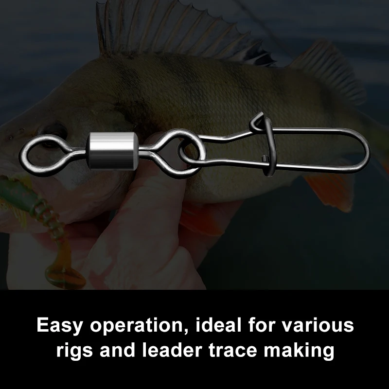 ESFISHING 20 piezas anzuelo para Lucio, señuelo, accesorios de pesca, conector, rodamiento de Pin, giratorio, aparejos giratorios de acero inoxidable - imagen 2