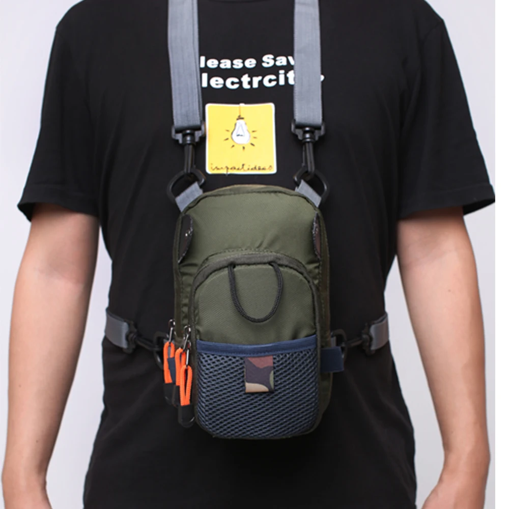 Bolsa de pecho pequeña para pesca con mosca, riñonera ligera, bolsas de almacenamiento de aparejos de pesca para hombres y mujeres, novedad - imagen 3