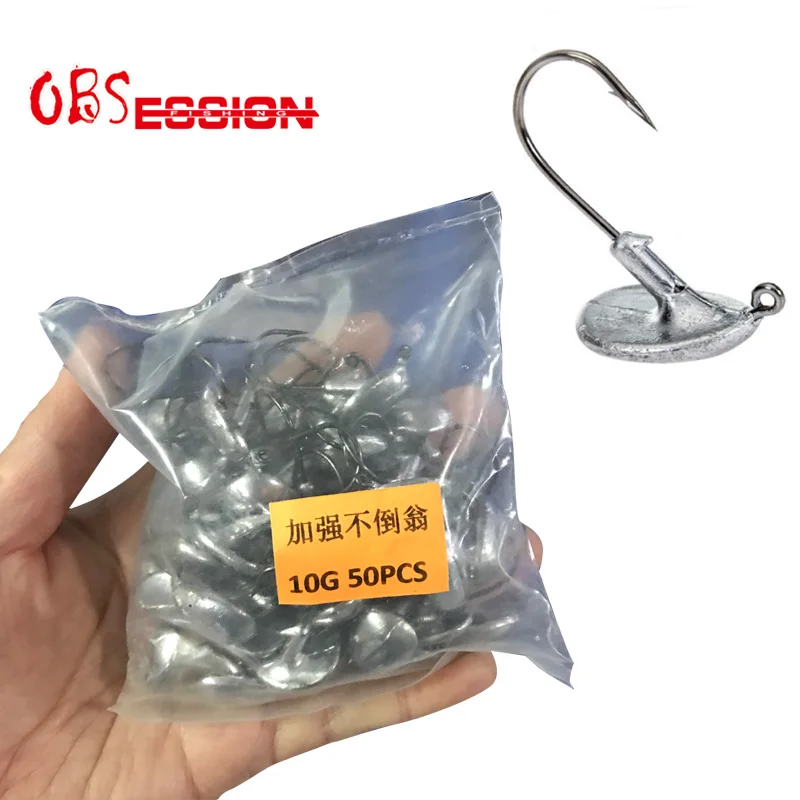 Cabezas de plomo con anzuelo reforzado para vinilo