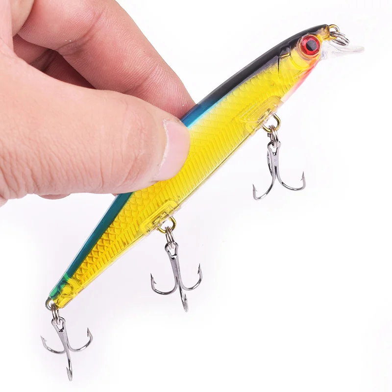 Señuelos de Pesca Minnow láser, se hunden lentamente, Swimbait, 11cm, 13,5g, cebo duro Artificial, Crankbait, Lucio, carpa, 1 ud. - imagen 3